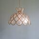 Vintage capiz mother-of-pearl pendant light, 1970s