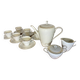 Bavarian porcelain tea service with gold trim.