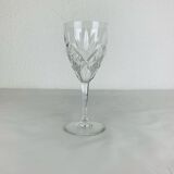 6 large Chantilly model stemmed glasses from Saint Louis, crystal, water or wine