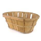 Old brocante wooden grape basket