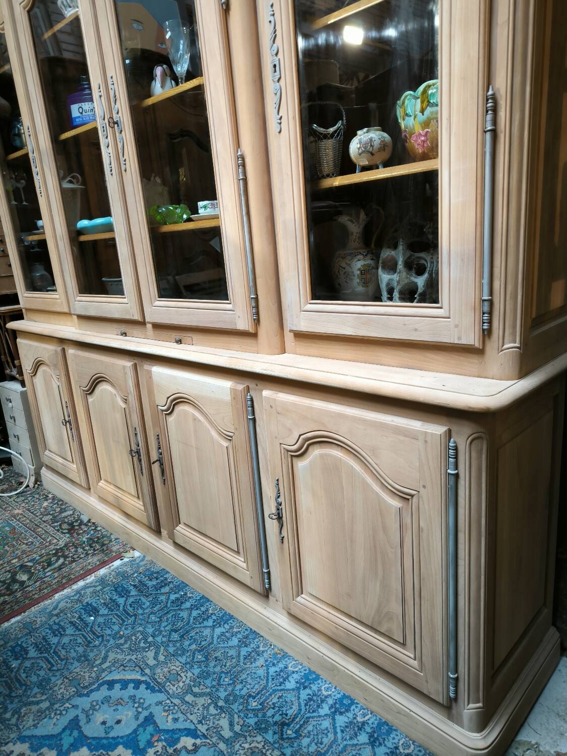 Bookcase in solid cherry and ash wood