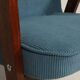 Vintage corduroy armchair Ocean blue upholstery