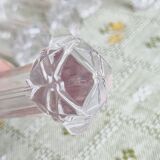 Set of 6 molded glass knife holders