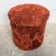 Vintage fluffy storage pouffe