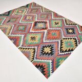 Kilim berbère vintage, Explosion de couleurs et charme artisanal, 166x230Cm