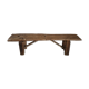 Large brutalist bench in solid oak