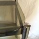 Harness square chrome and smoked glass vintage