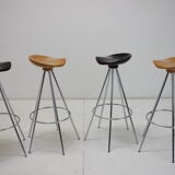 Set of Four Beech Jamaica Bar Stools by Pepe Cortés, 1990s