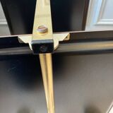Textable brass and cashmere serving table
