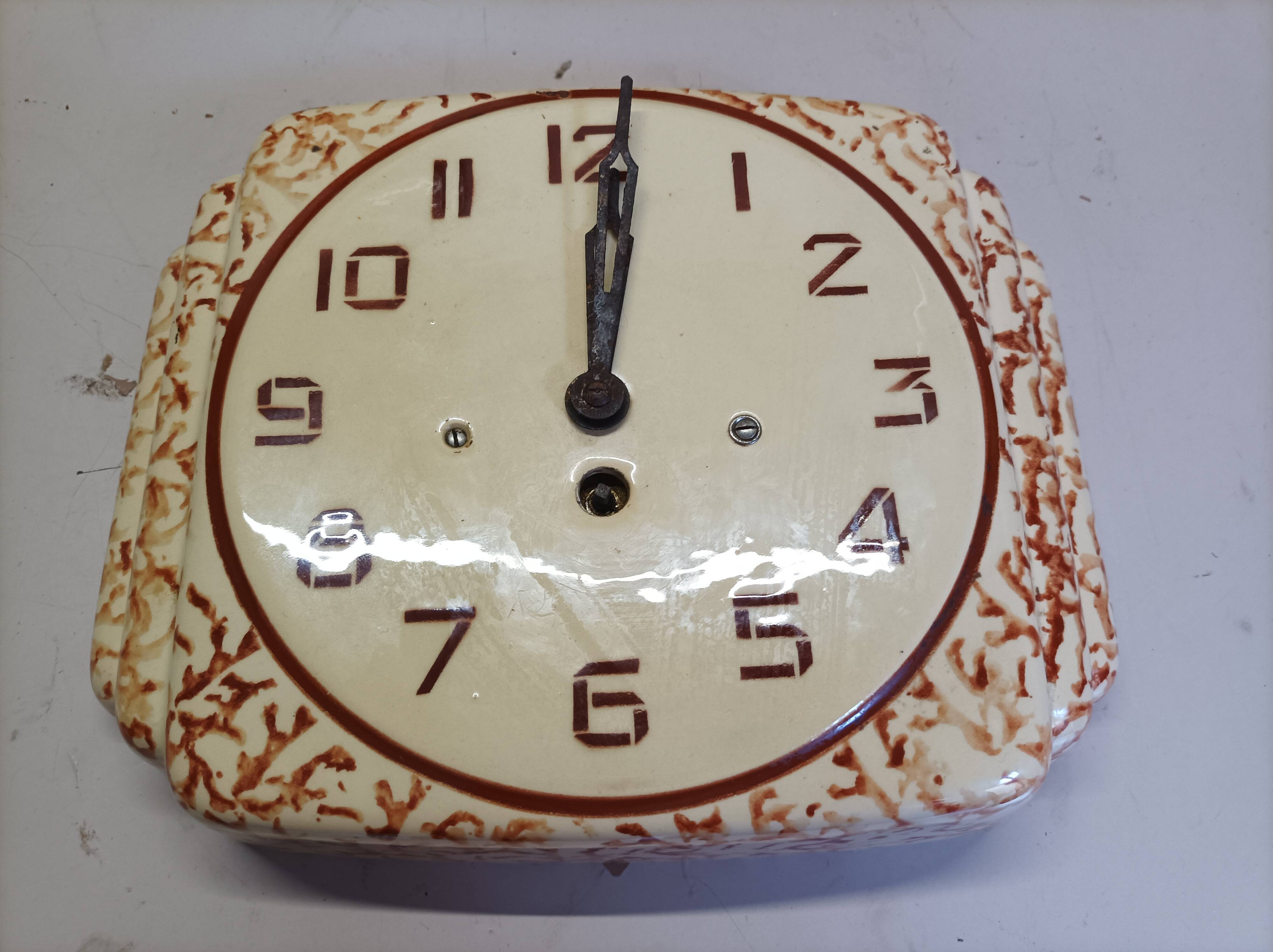 Ceramic wall clock from the 50s/60s Marti France