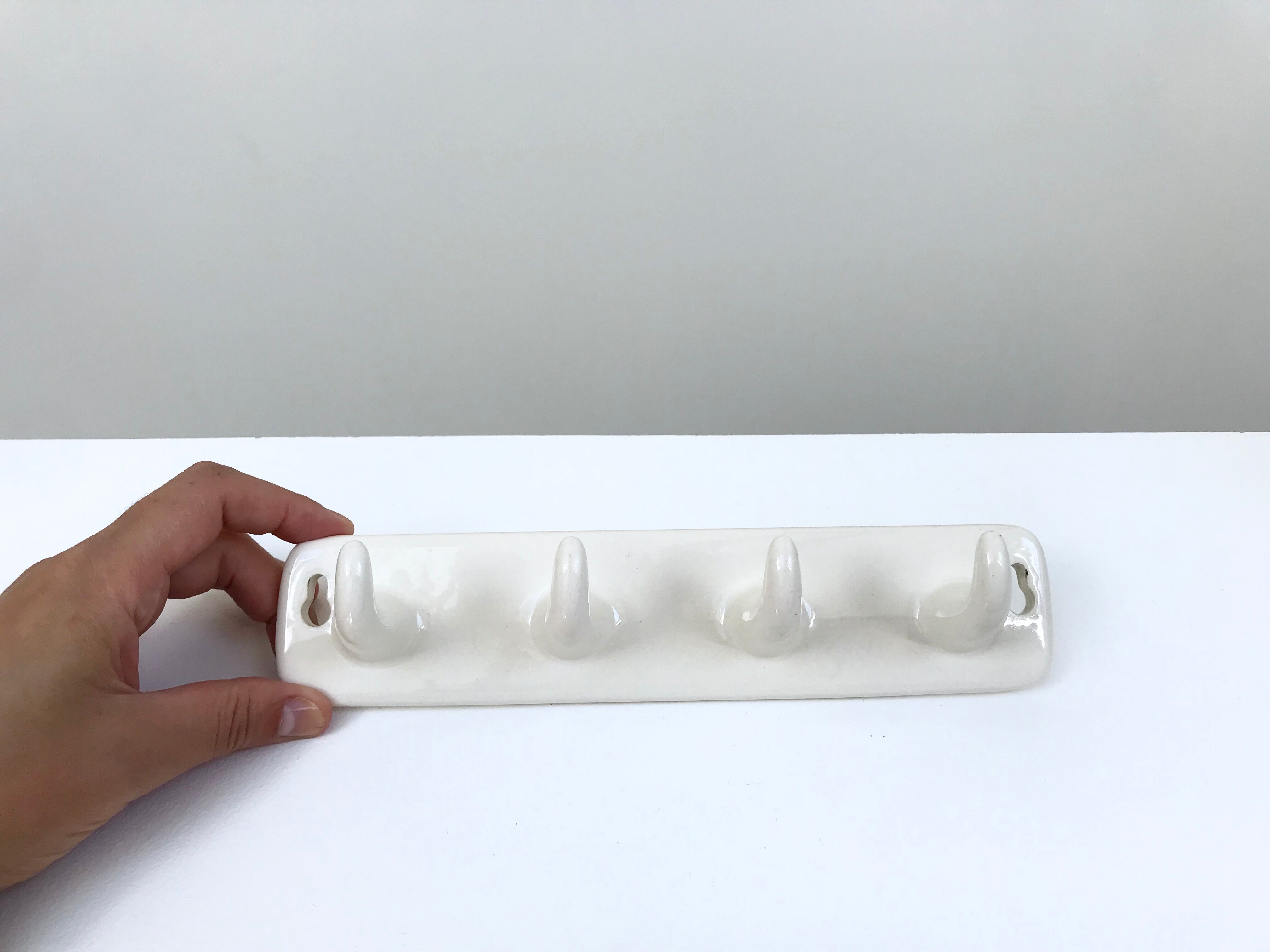 White porcelain coatrack
