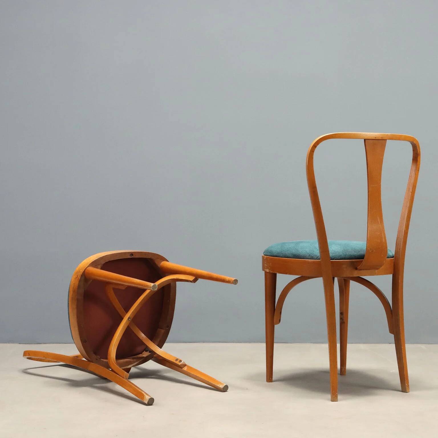 Chaises en hêtre des années 1960