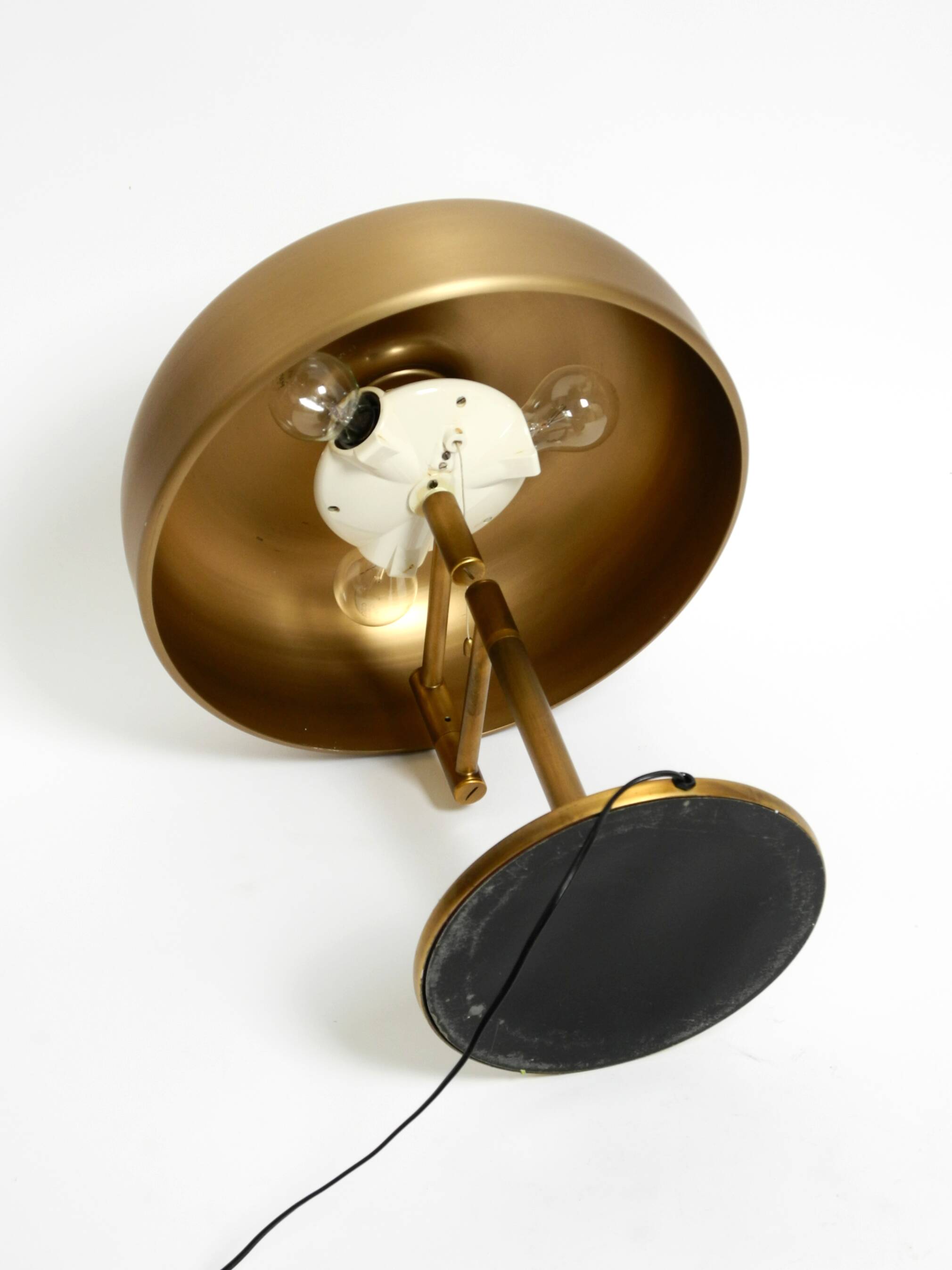 Extraordinary heavy 1960s XXL brass table lamp by Staff with a swivel joint