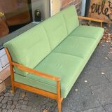 Daybed of the 60s vintage in wood and fabric