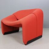 Pierre Paulin Set of 2 F598 Groovy Armchairs for Artifort New Upholstery, 1972