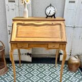 Raw wood donkey back secretary