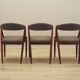 Set of three teak chairs, Danish design, 1970s, designer: Kai Kristiansen