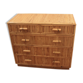 Commode en rotin 1950
