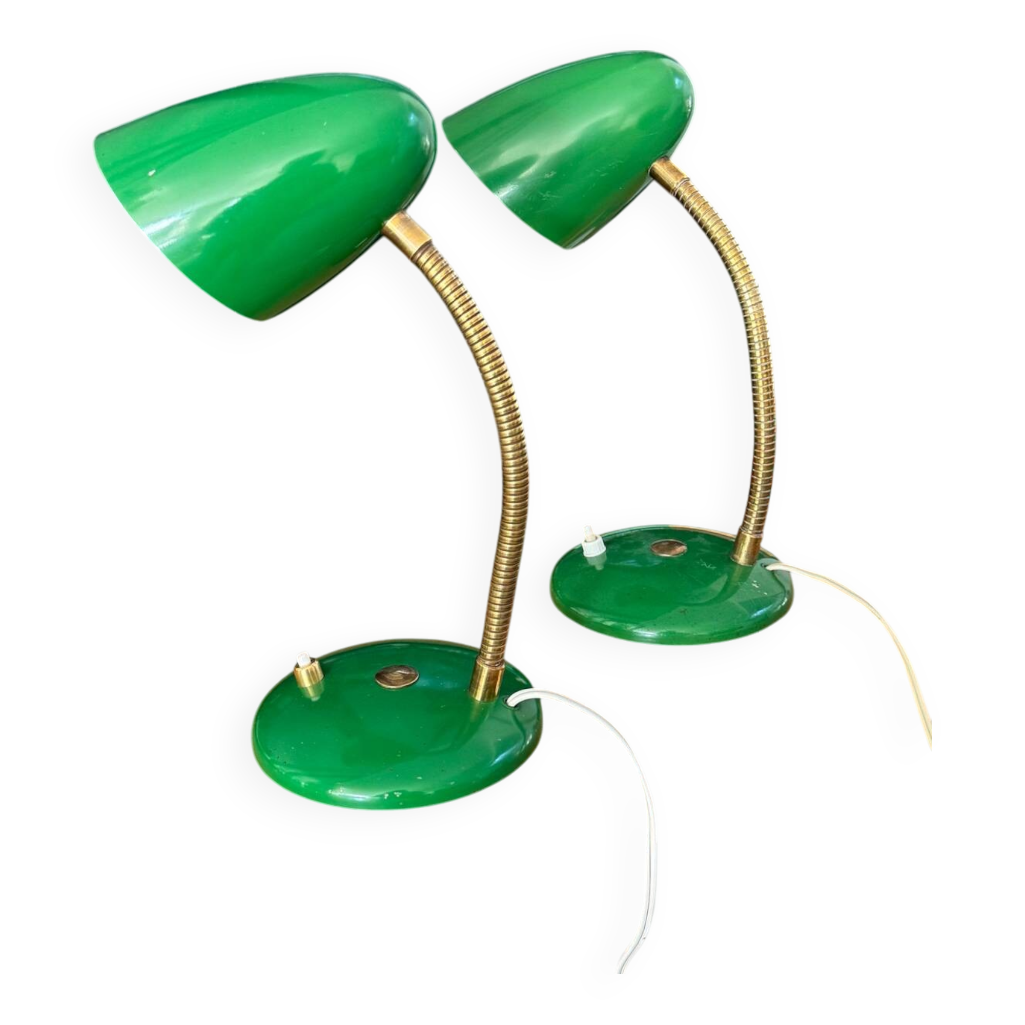 50s/60s cocotte lamps in bright green