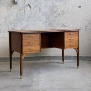 Bureau en teck sur pieds en palissandre, 60s Norvège, vintage