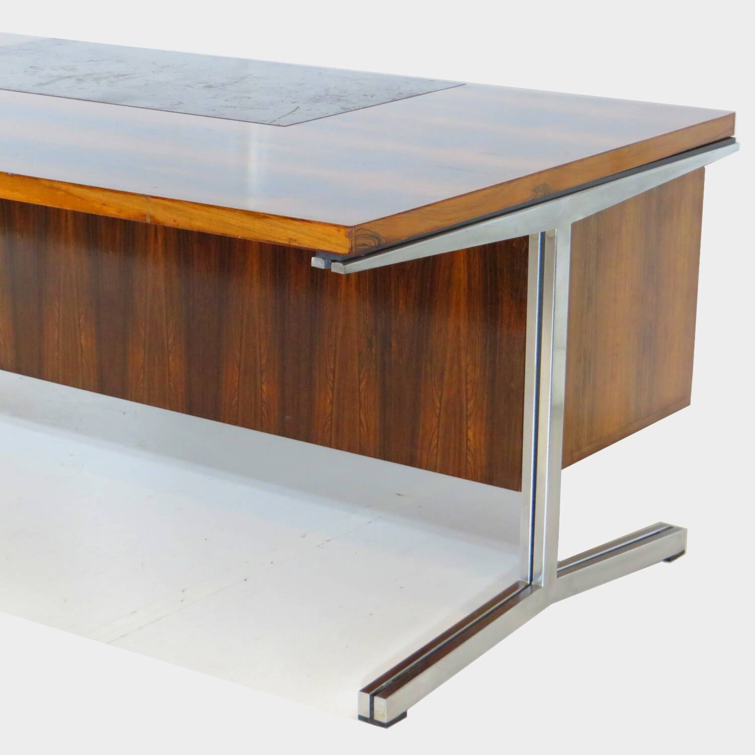 Mid century modern executive writing desk in rosewood, 1960s
