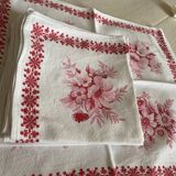 Set of flowered towels year 70