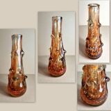 Murano glass vase with buttons pulled 50s