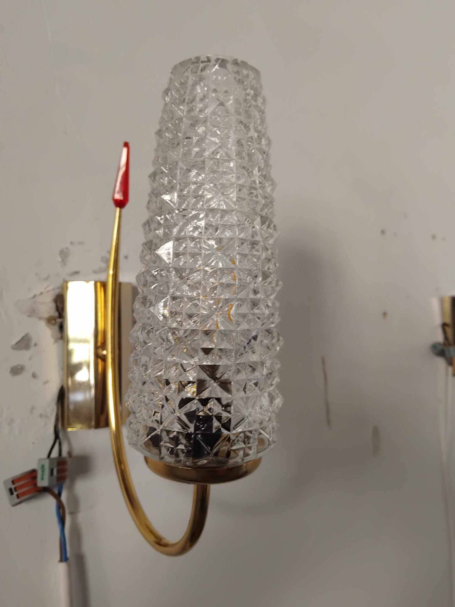 Pair of 50's wall lights from LUNEL