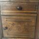 Table de chevet / d’appoint bois et marbre fin 19 e s