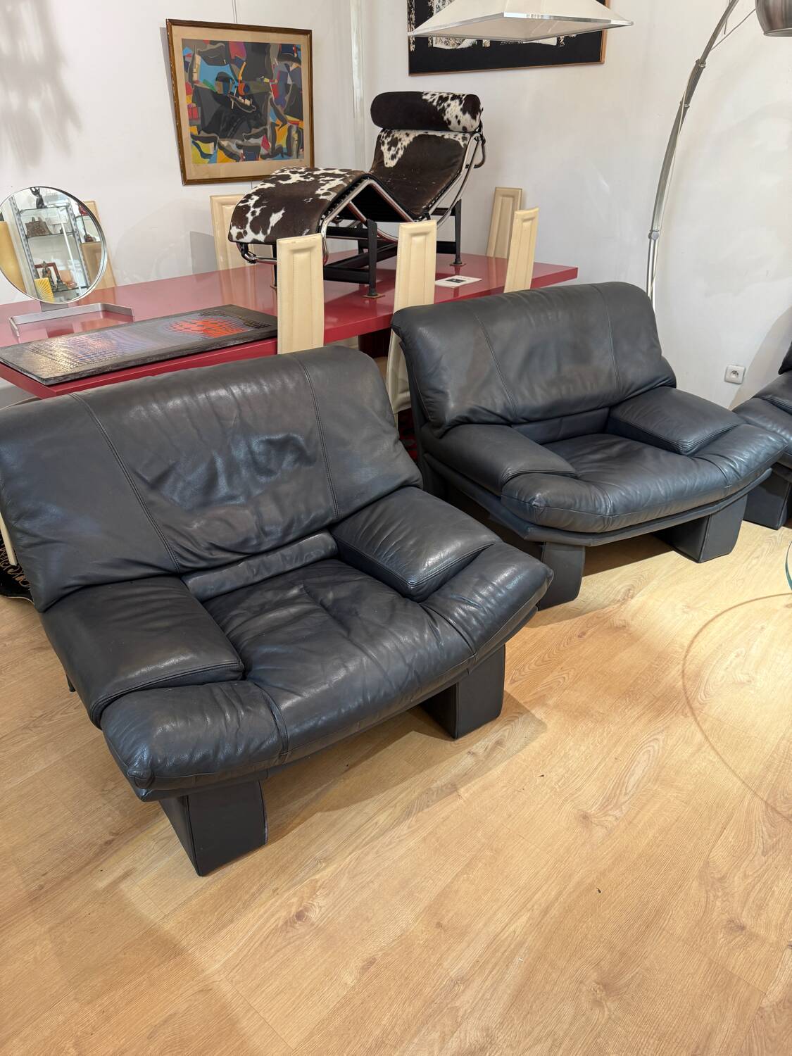 Pair of armchairs, Nicoletti Salotti, 1980, Italy