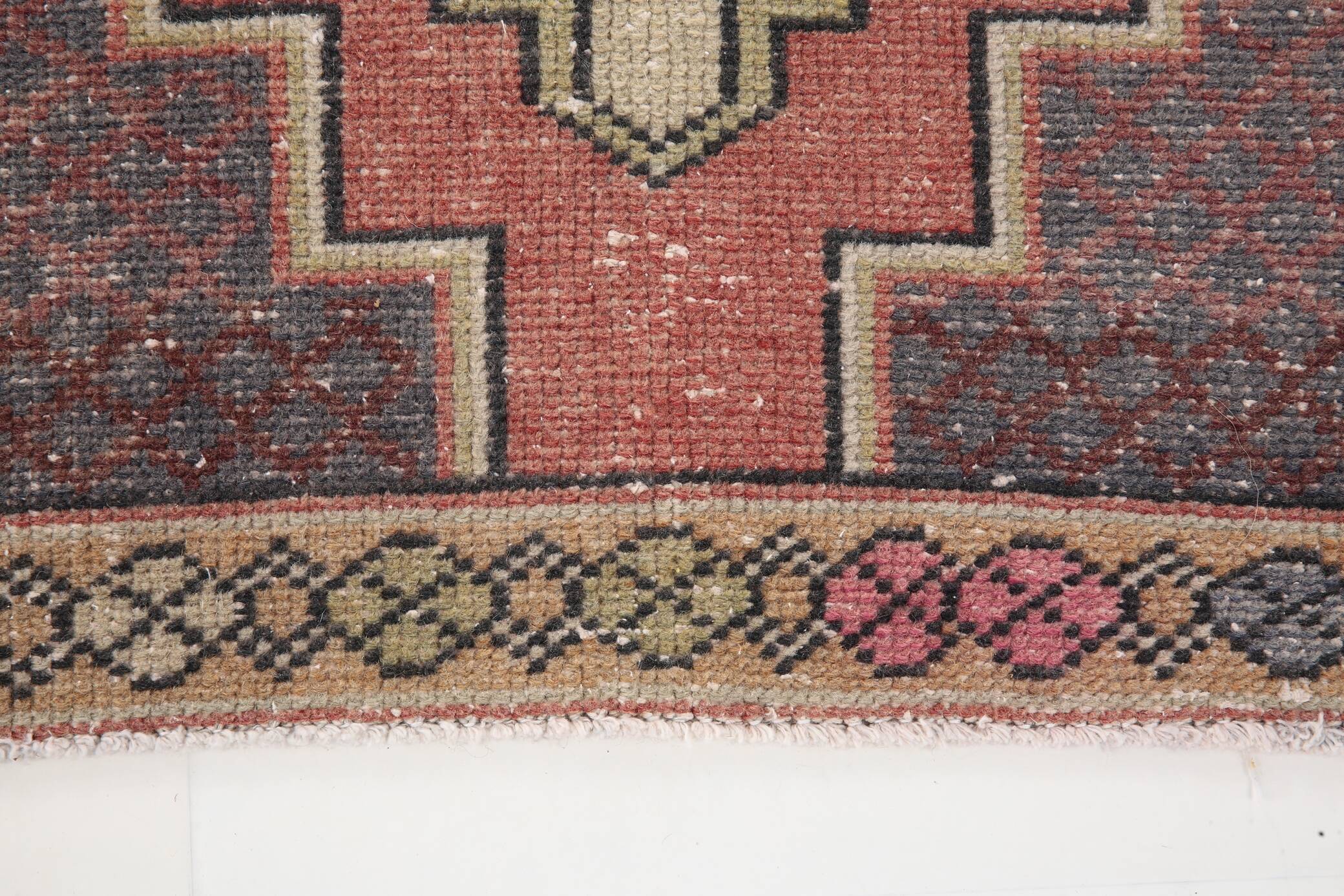 Tapis oriental persan vintage terracotta