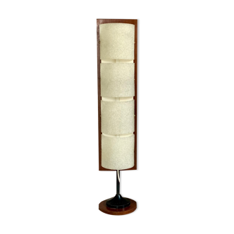 Totem floor lamp in teak and vintage perspex