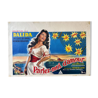 Original cinema poster "Parlez-moi d'amour" Dalida 36x54cm 1961