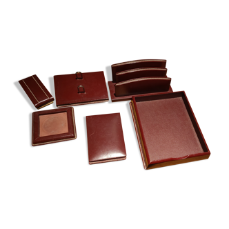 Burgundy leather desk needs