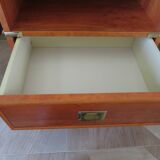 Elegant, functional Gautier desk - Large drop-leaf top - 2 drawers - Sliding shelf - 1990s