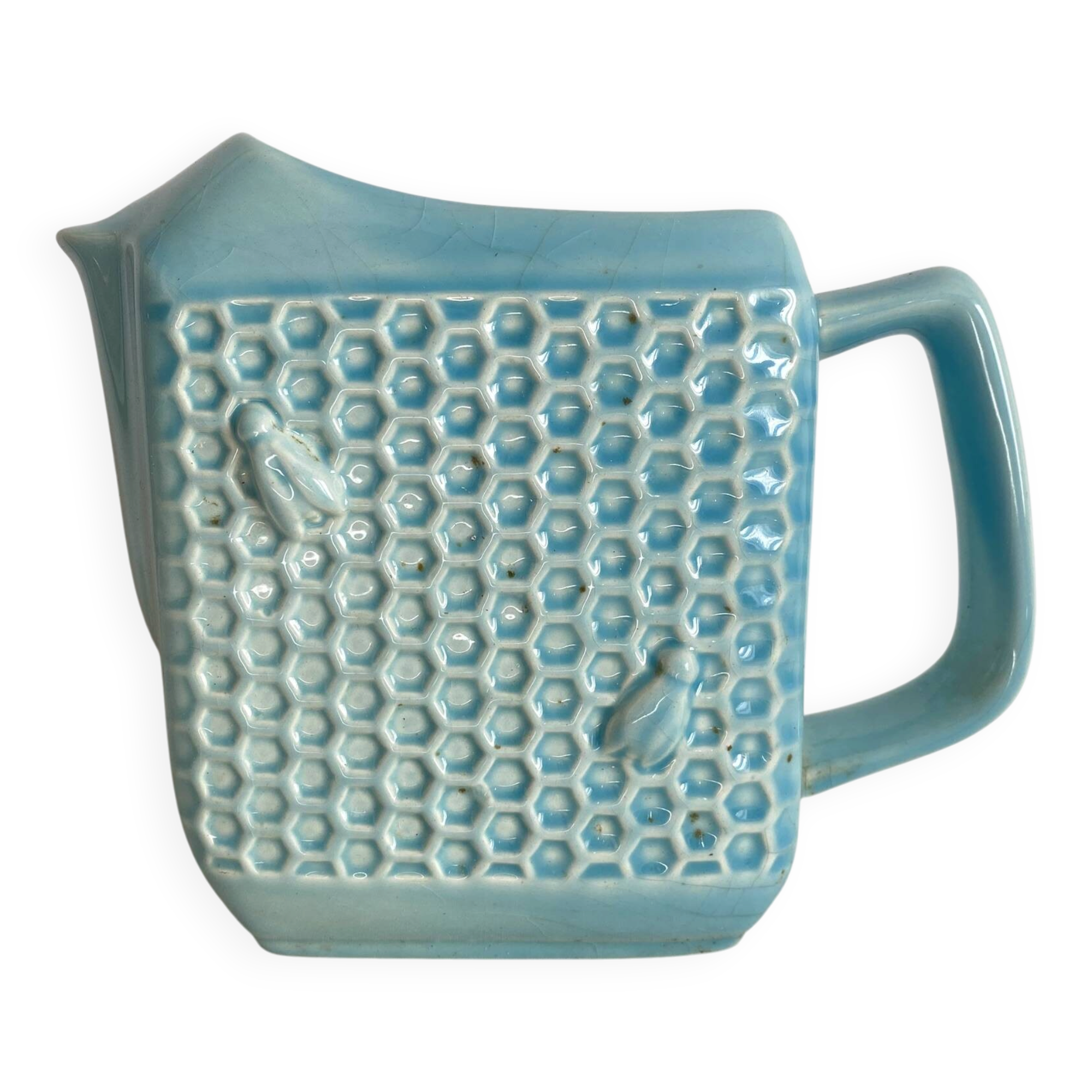 St Clément earthenware jug with bee decoration.