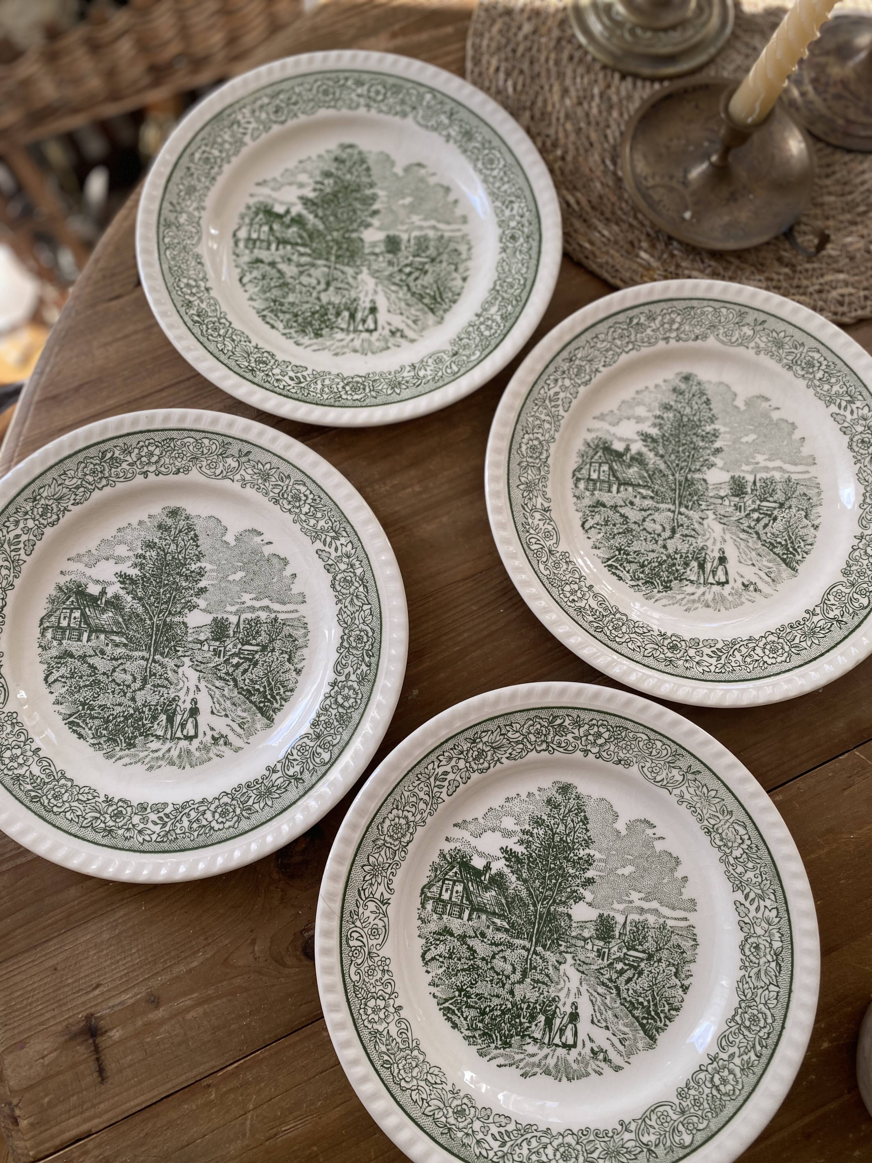 Set of 6 vintage plates