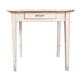 Skated white farm table