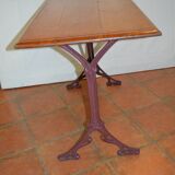 Oak and cast-iron bistro table