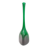 Vase en verre de Murano Corroso vert émeraude par Seguso, Italie
