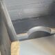 Vintage patinated grey stool