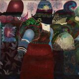 80's painting signed by Simonetta Carpini