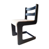 Dutch brutalist chair Casala in blackened wood around 1980