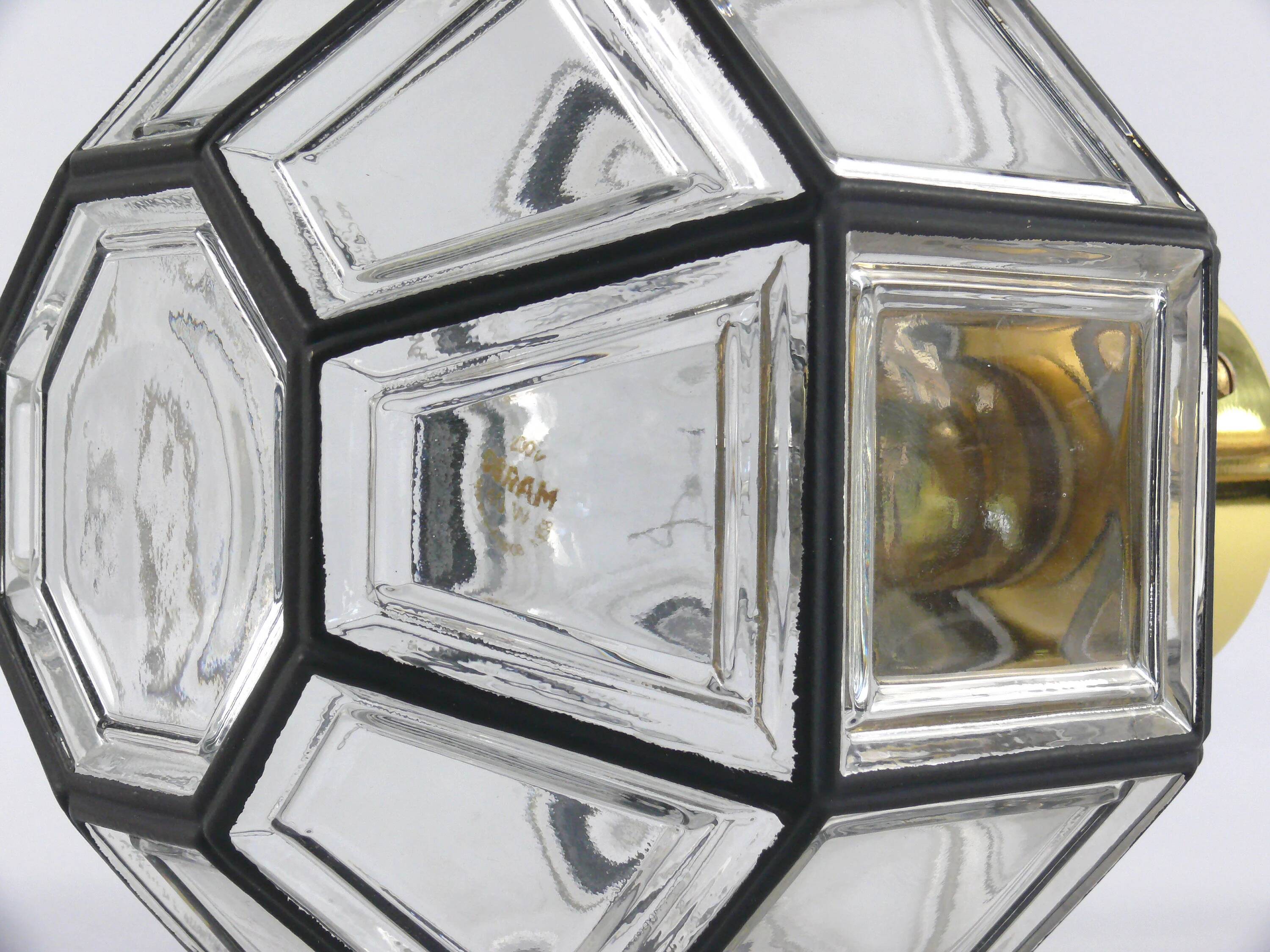 Hans-Agne Jakobsson ceiling lamp/wall light for Glashütte Limburg, 1970s, pendant, ceiling light