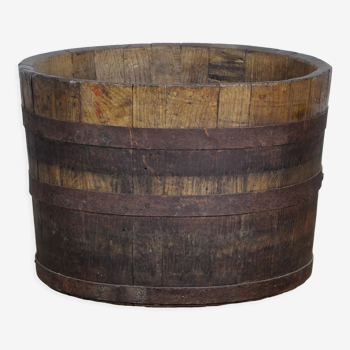 Oak barrelled planter circa 1900