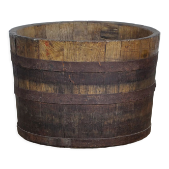 Oak barrelled planter circa 1900