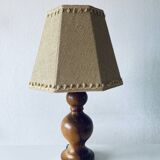 Turned wooden lamp base
