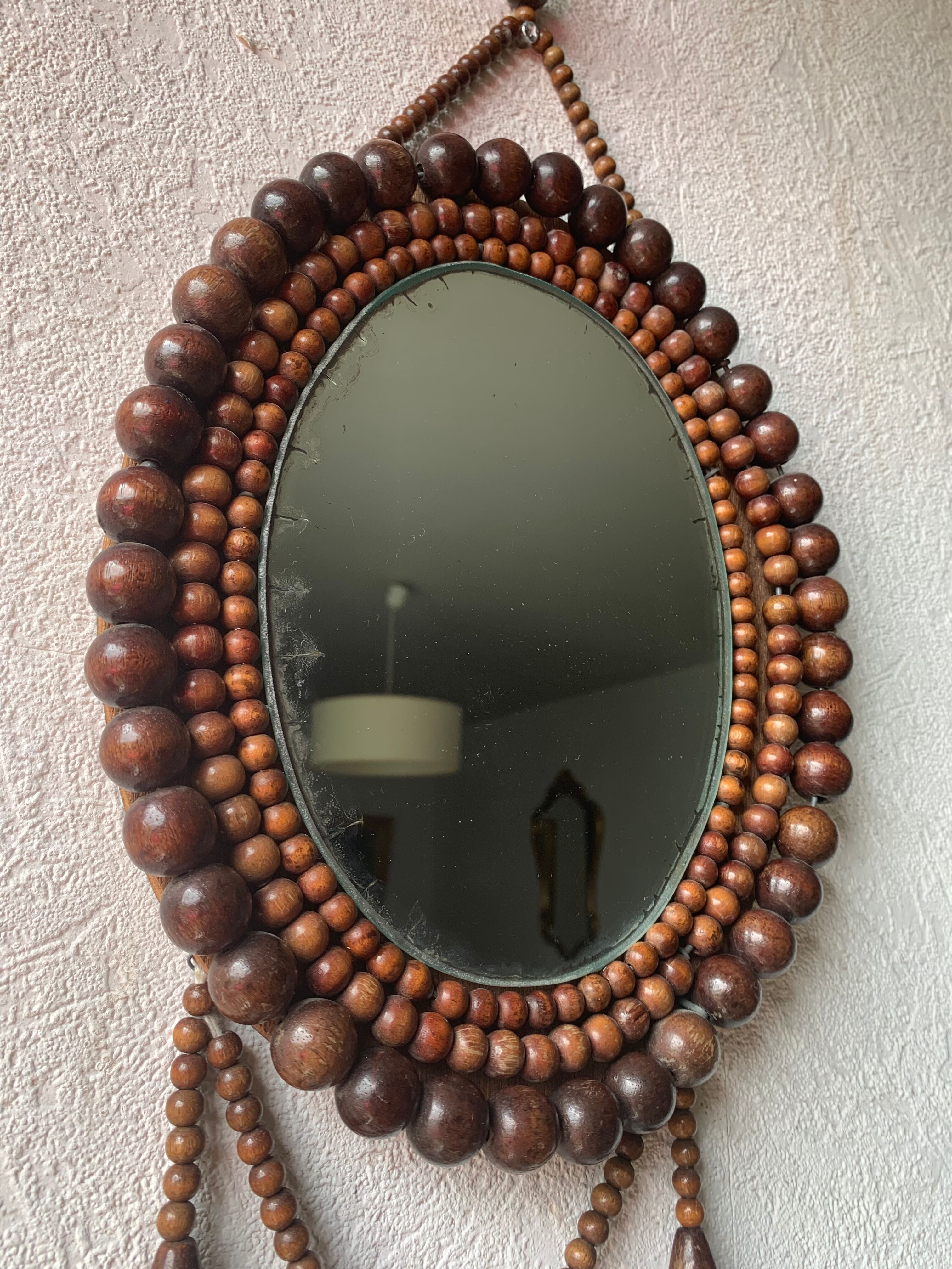 Mirror frame beads wood