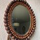 Miroir cadre perles bois