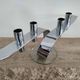 Design horizontal candlestick in chrome metal - four candles - France - 1980s